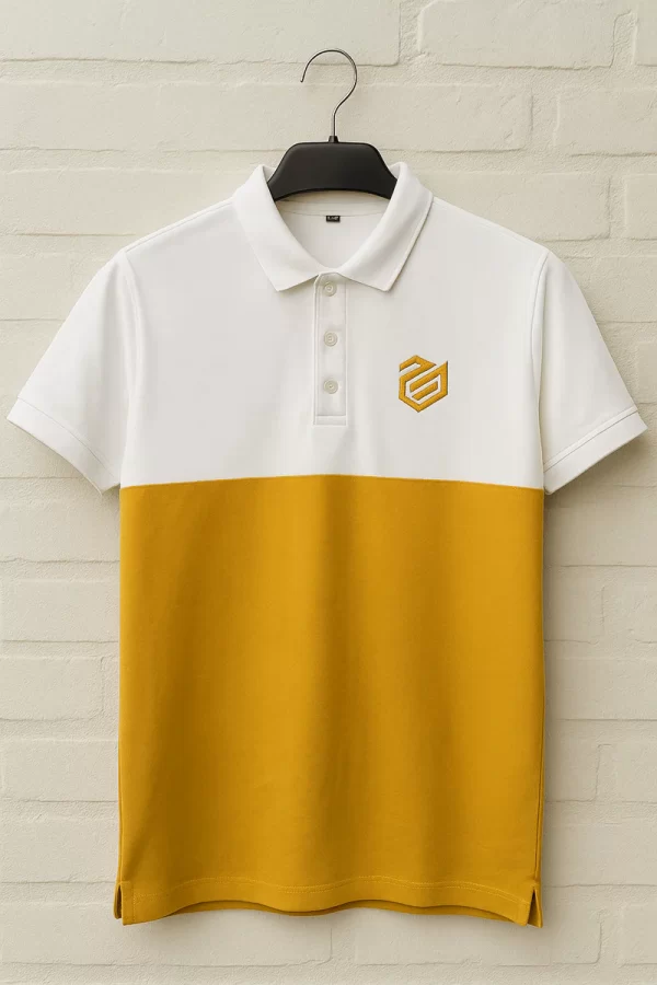 Premium Polo Shirt –  Signature Fit Yellow-White