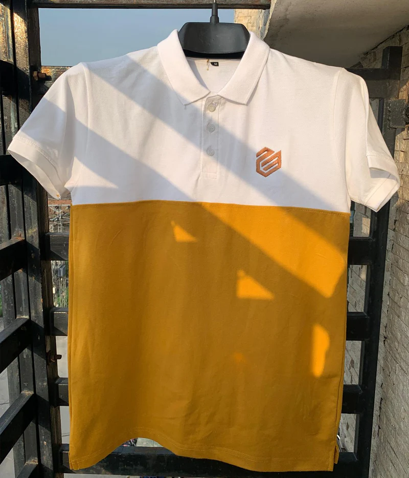 Premium Polo Shirt –  Signature Fit Yellow-White - Image 5