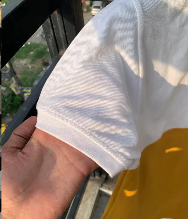 Premium Polo Shirt –  Signature Fit Yellow-White - Image 4