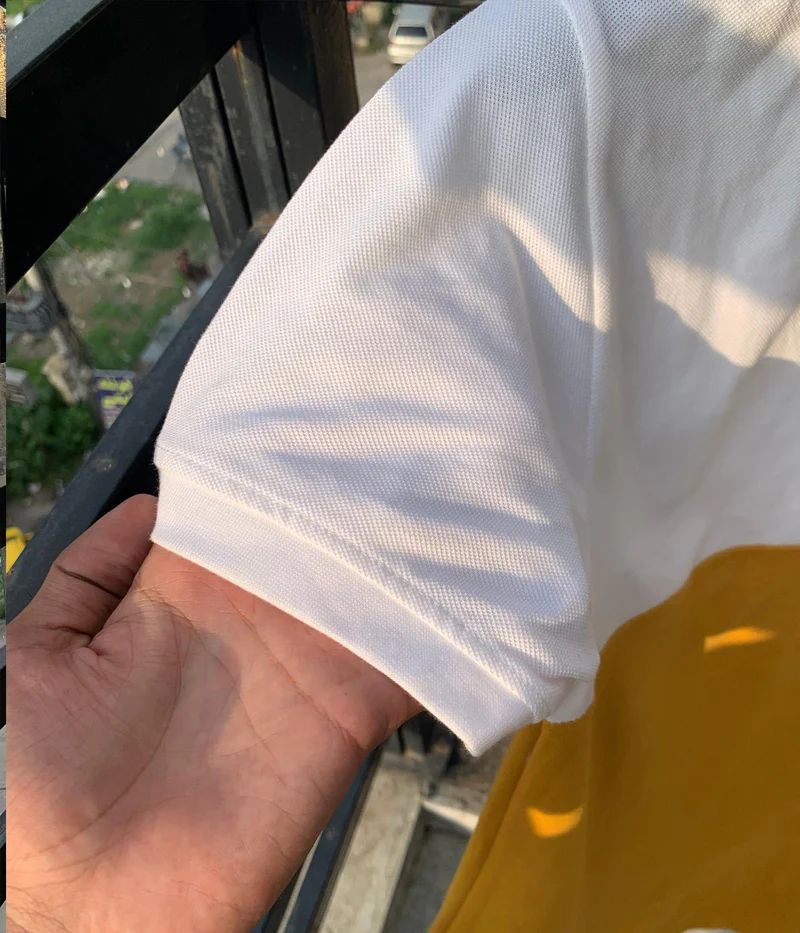 Premium Polo Shirt –  Signature Fit Yellow-White - Image 4