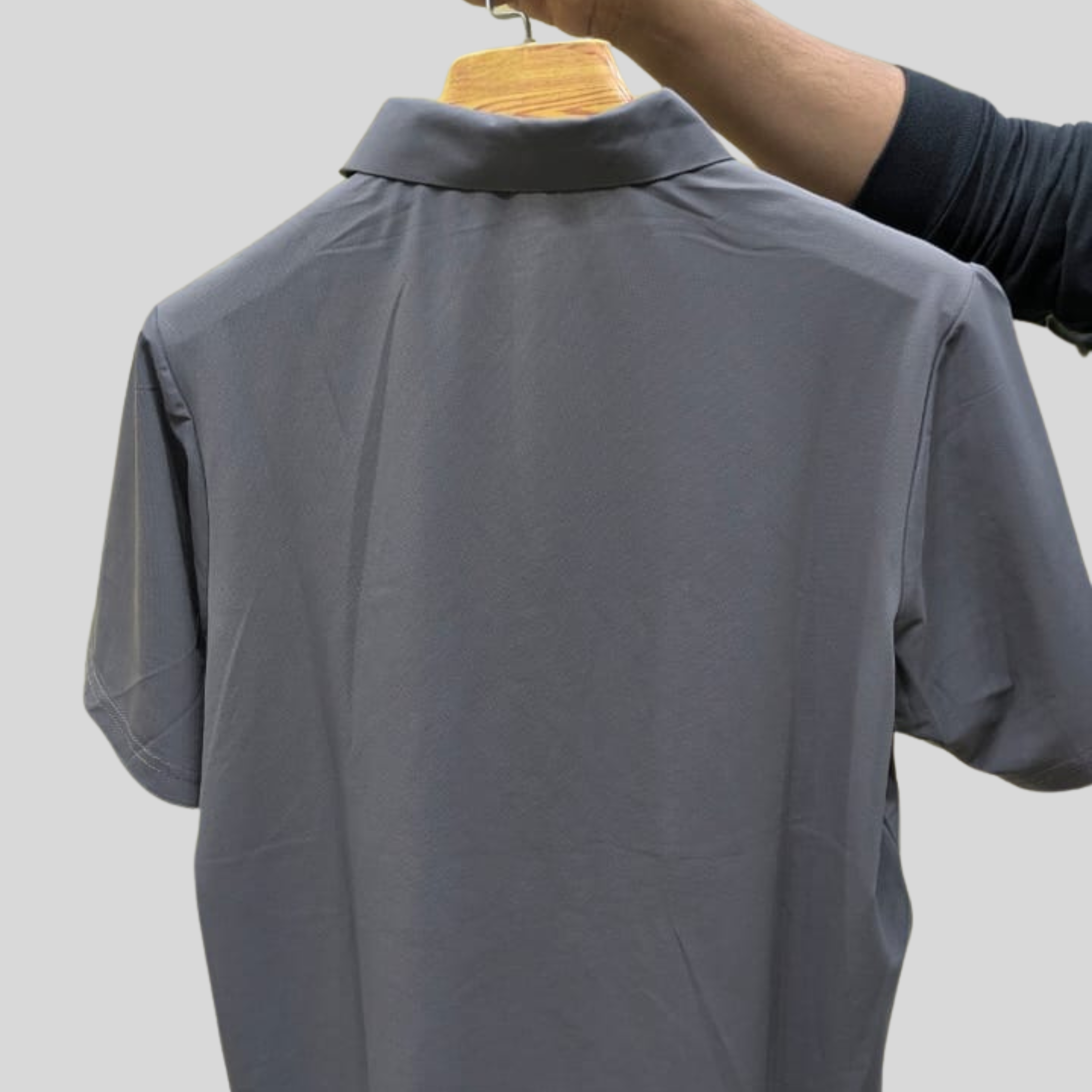 Premium Polo Shirt – Signature Fit Charcoal Grey - Image 4