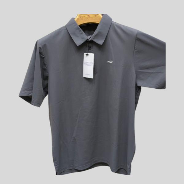 Premium Polo Shirt – Signature Fit Charcoal Grey - Image 2