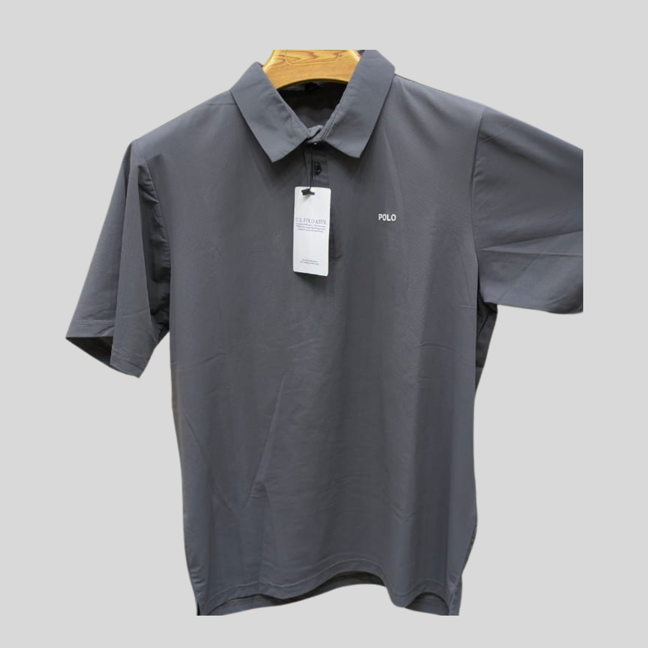 Premium Polo Shirt – Signature Fit Charcoal Grey - Image 2