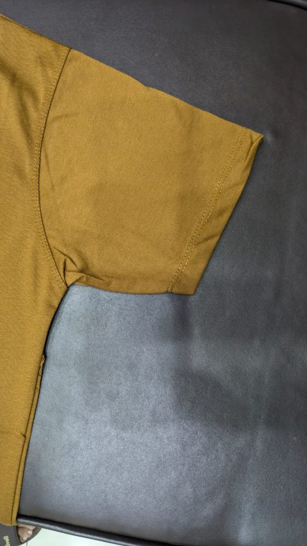 Men's Mustard Graphic T-shirt - Image 4