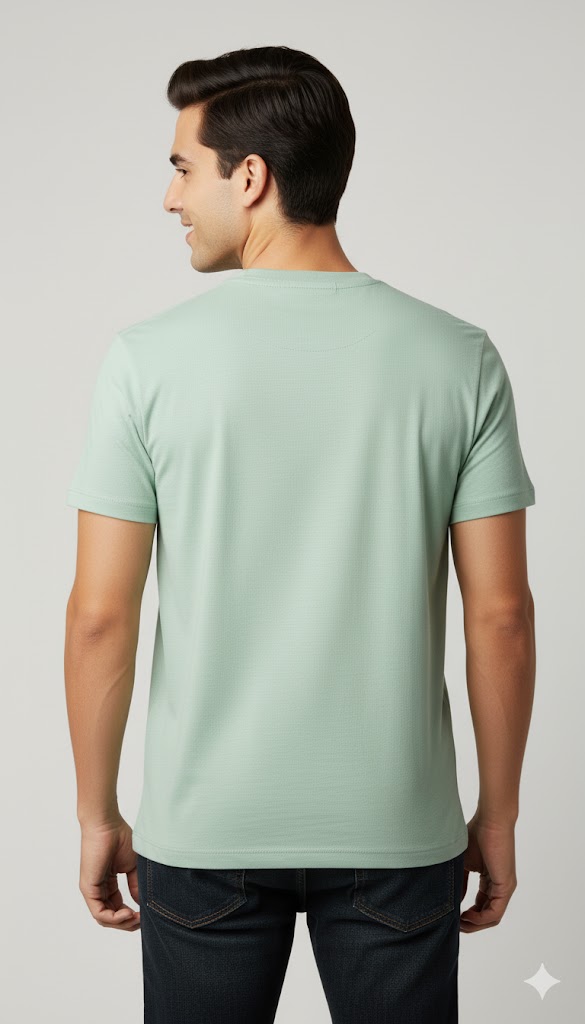 Men's Light Green Graphic T-Shirt - Image 2